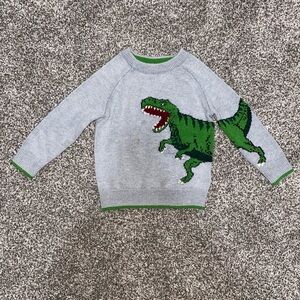 GAP Dino T-Rex Sweater with Green Trim